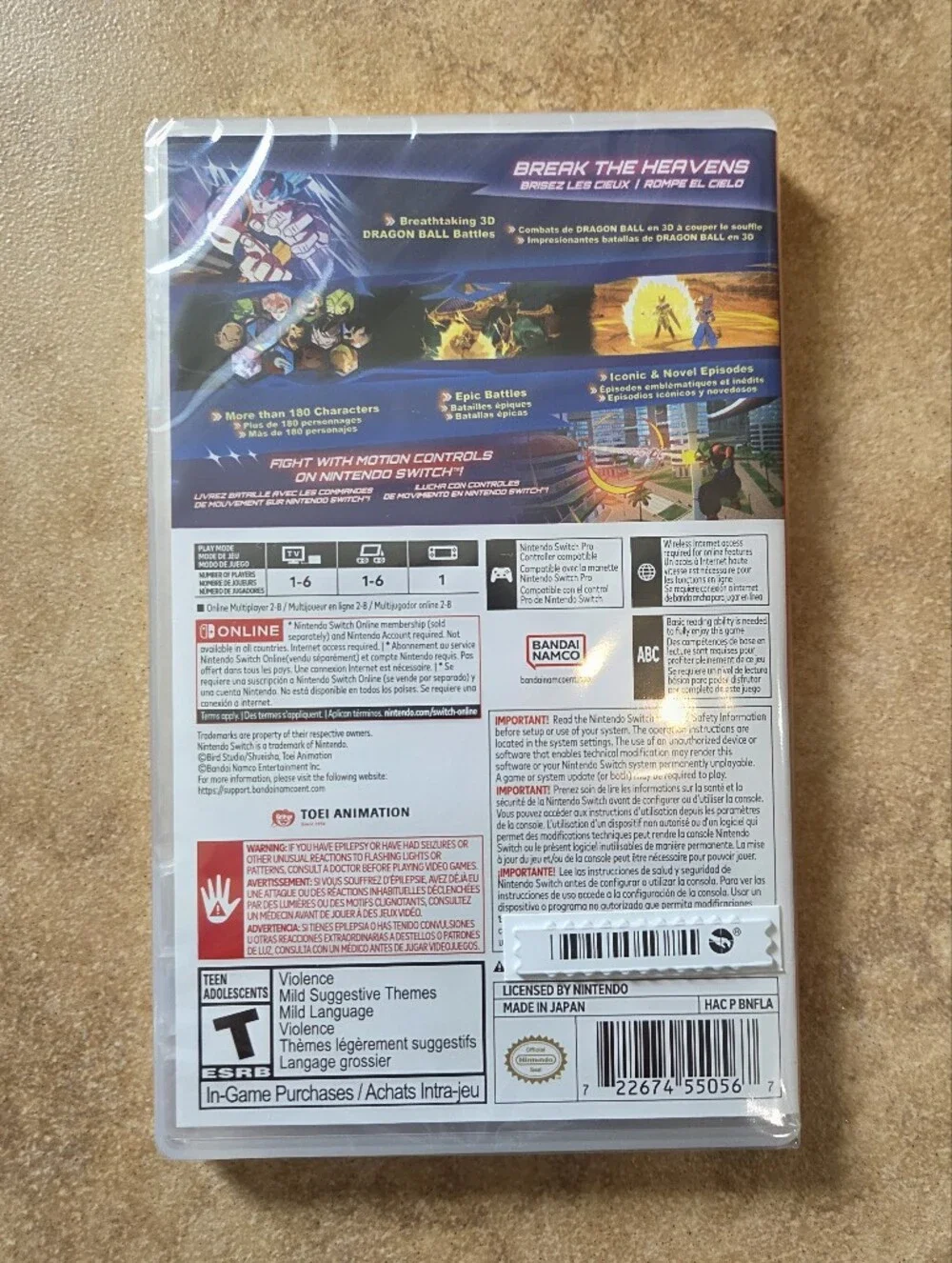 Nintendo Switch dragonball sparking